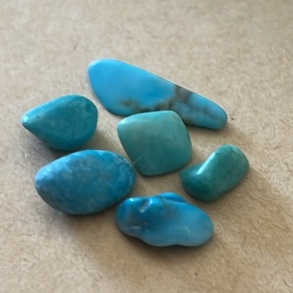 LOOSE TURQUOISE STONES-6 Total - Picture 3 of 5